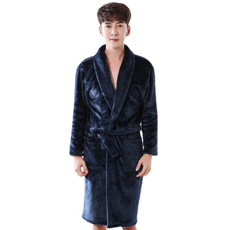 Quilted Robe  | Mens  Sleepwear Clothing Classic Navy