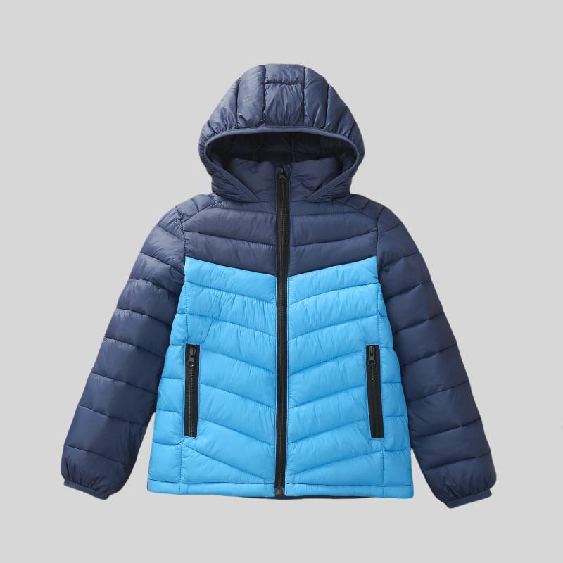 Toddlers’ Ultralight 650 Down Jacket, Colorblock  | Kids  Jackets & Vests Kids Evening Blue Color Block