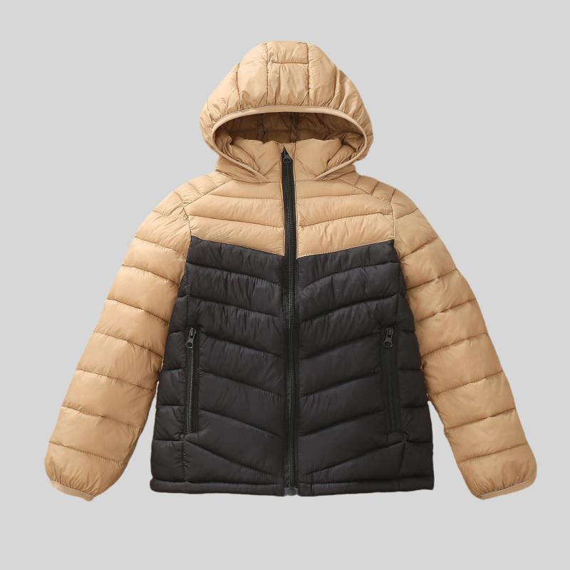 Ultralight 650 Down Jacket, Colorblock  | Kids  Jackets & Vests Jackets & Vests Cherry Tomato Colorblock