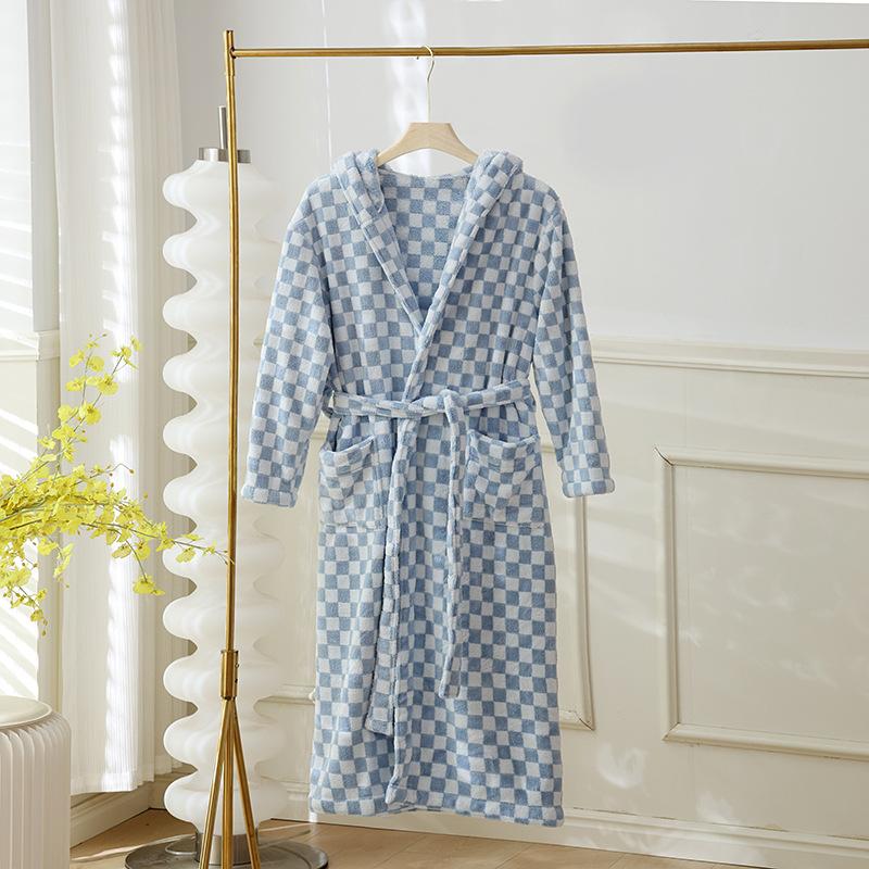 Wicked Plush Robe  | Womens  Sleepwear Clothing Baltic Blue Plaid