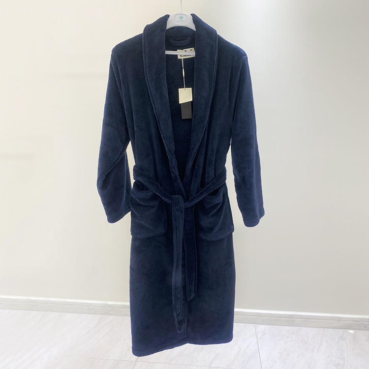 Winter Fleece Robe, Wrap-Front  | Womens  Sleepwear Clothing Bright Navy